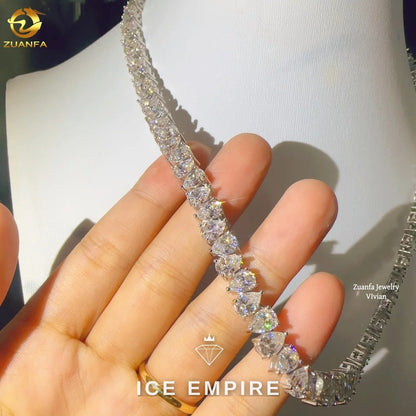Iced Out Rose Gold Plated Moissanite Cuban Chain