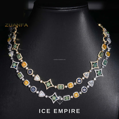 Iced Out Gold Plated Moissanite Cuban Chain