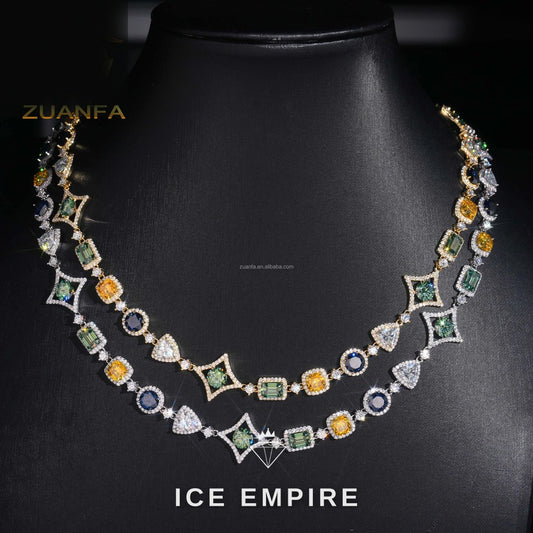 Iced Out Gold Plated Moissanite Cuban Chain