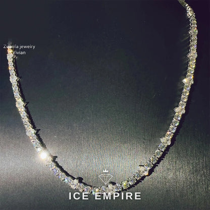 Iced Out Rose Gold Plated Moissanite Cuban Chain