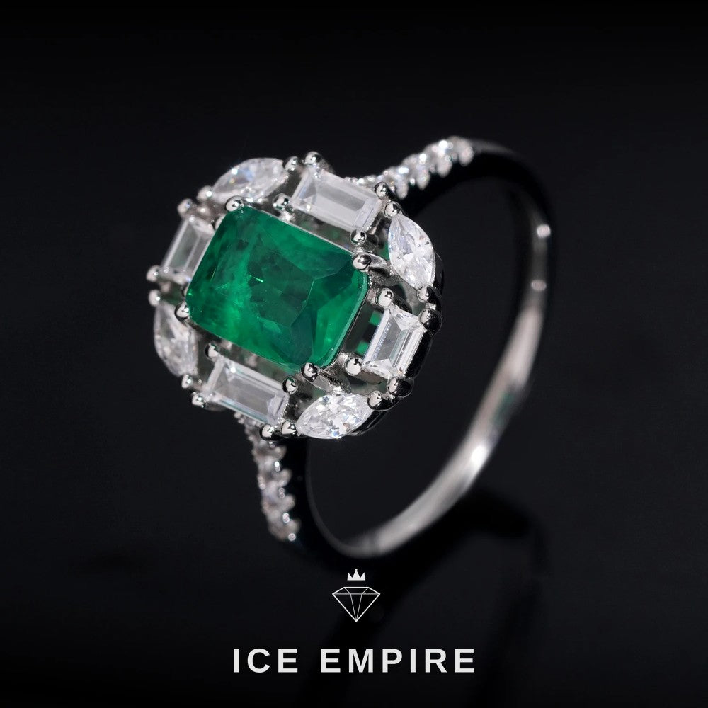 Iced Out Gold Plated Lab Grown Diamond Engagement Ring