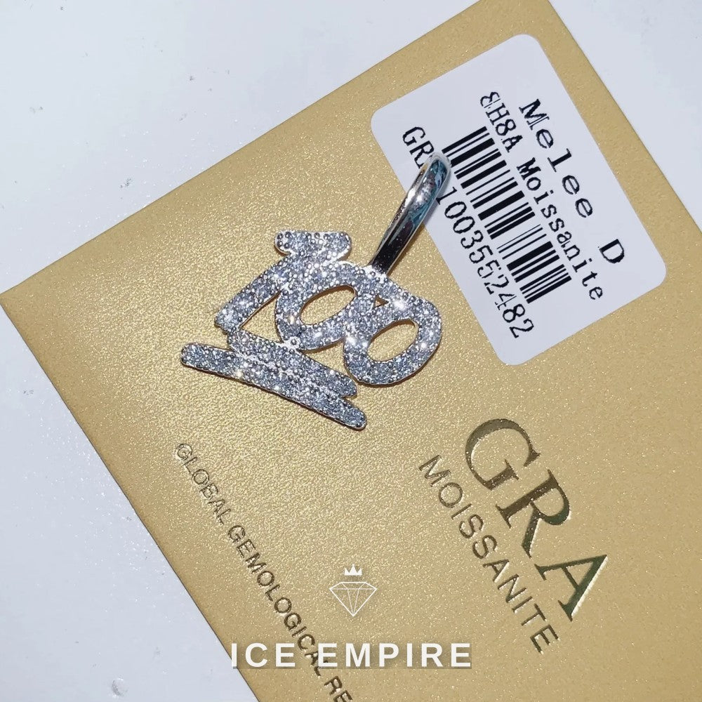 Iced Out Cross Rose Gold Plated Moissanite Pendant