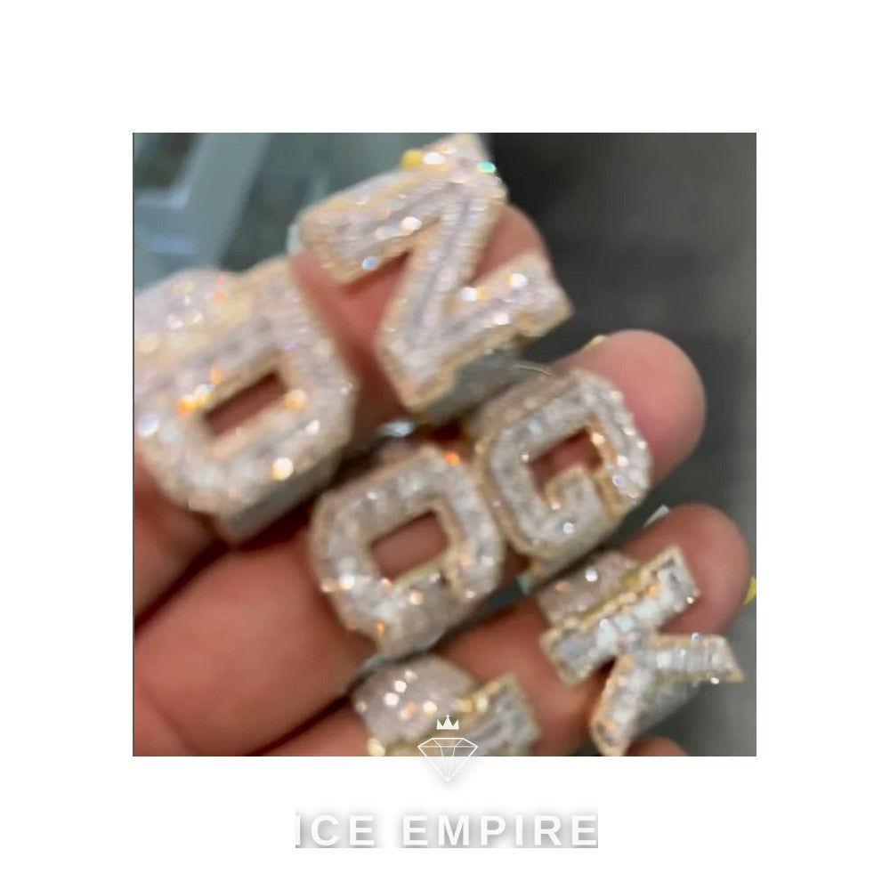 Iced Out 925 Silver Moissanite Cuban Chain