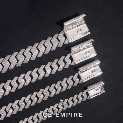 Iced Out Rose Gold Plated Moissanite Cuban Chain