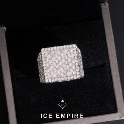 Iced Out Rose Gold Plated Moissanite Ring