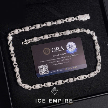 Iced Out Rose Gold Plated Moissanite Cuban Chain