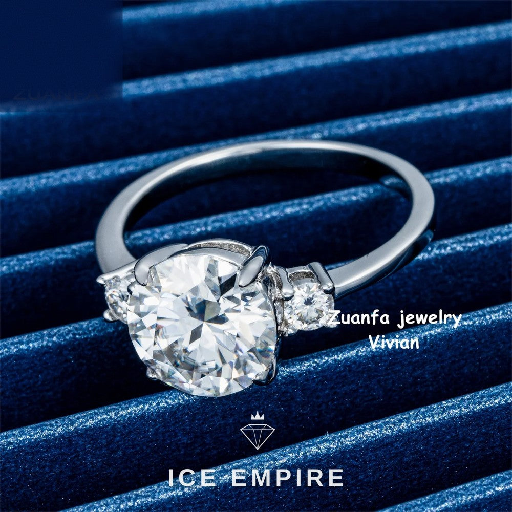 Iced Out 925 Silver Moissanite Ring