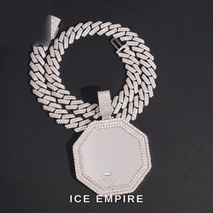 Iced Out Rose Gold Plated Moissanite Pendant