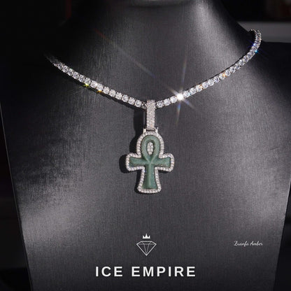 Iced Out Cross 925 Silver Moissanite Pendant