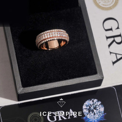 Iced Out 925 Silver Moissanite Ring