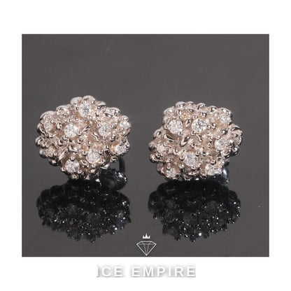Iced Out 925 Silver Moissanite Earrings