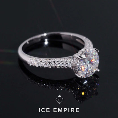 Iced Out Gold Plated Moissanite Wedding Band