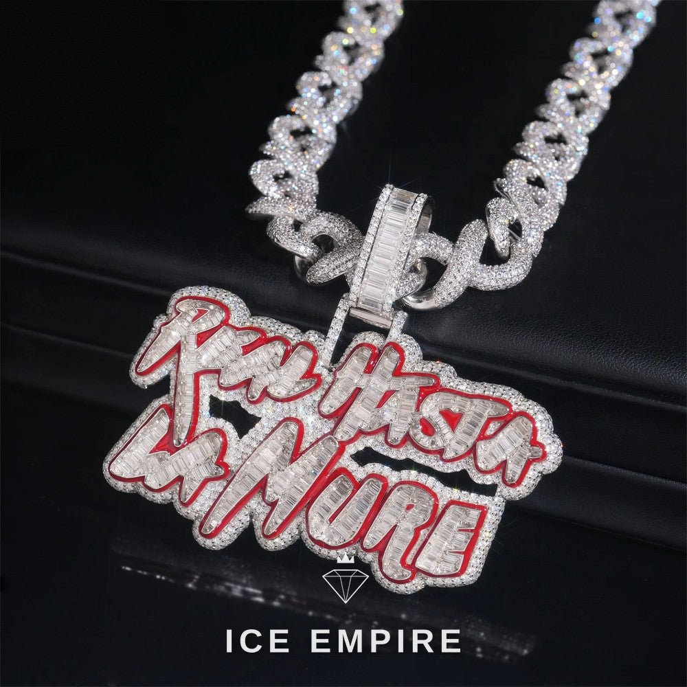 Iced Out 925 Silver Moissanite Pendant