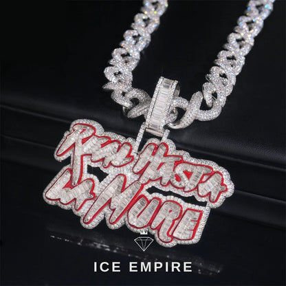 Iced Out 925 Silver Moissanite Pendant