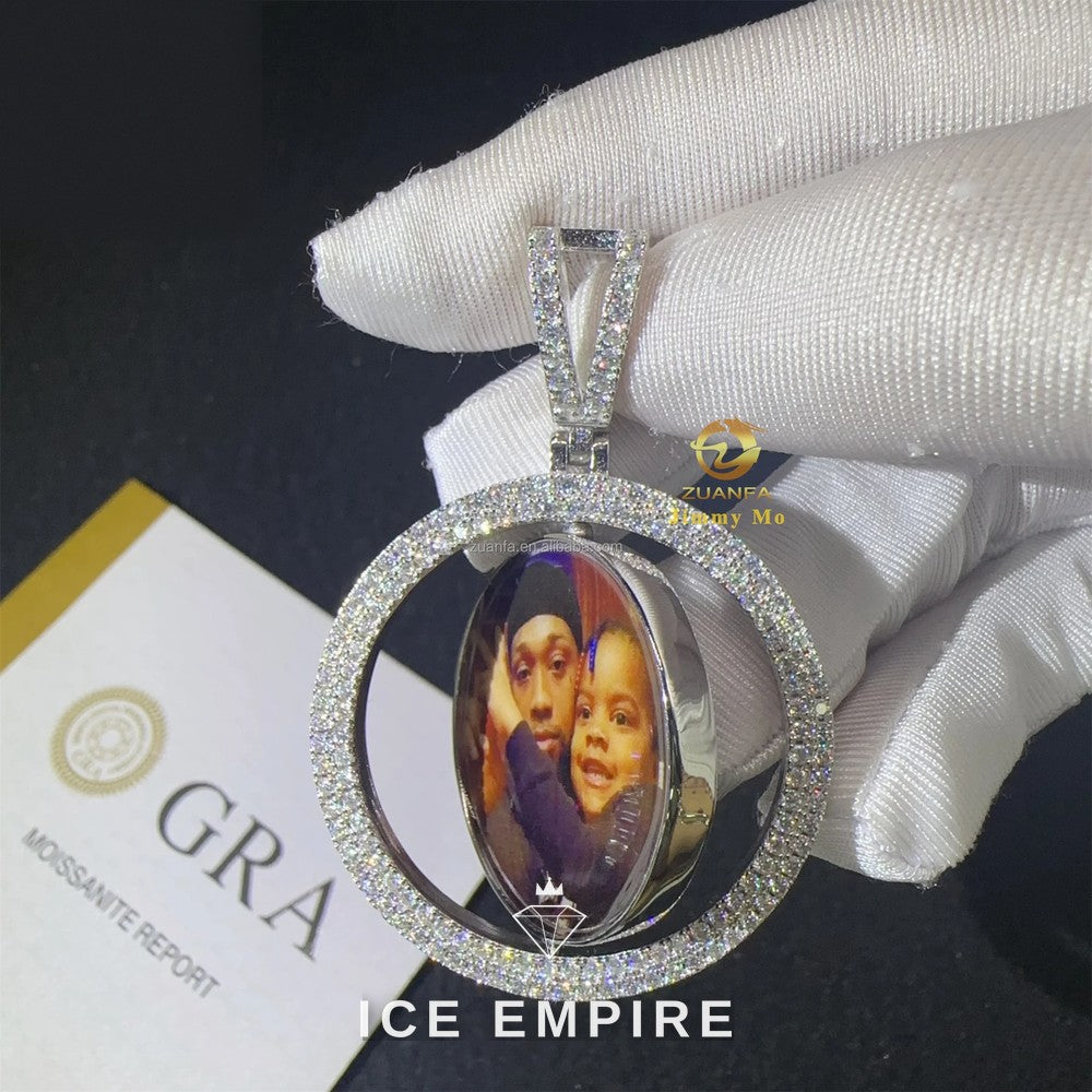 Iced Out 925 Silver Moissanite Pendant