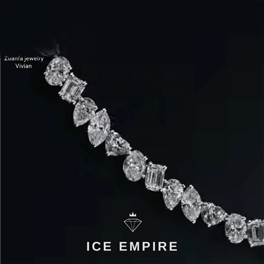 Iced Out Rose Gold Plated Moissanite Cuban Chain