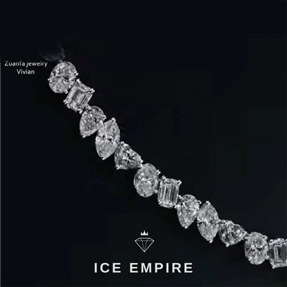 Iced Out Rose Gold Plated Moissanite Cuban Chain