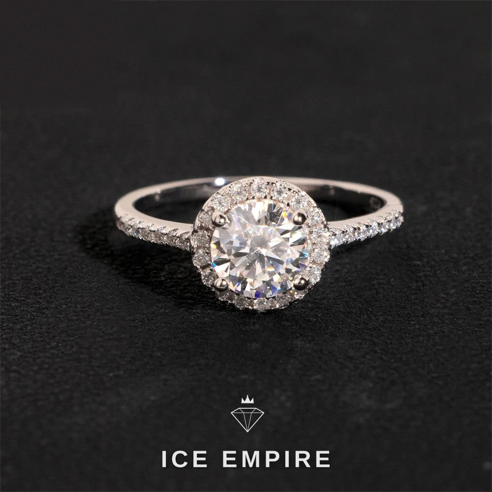 Iced Out Baguette Rose Gold Plated Moissanite Ring