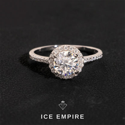 Iced Out Baguette Rose Gold Plated Moissanite Ring