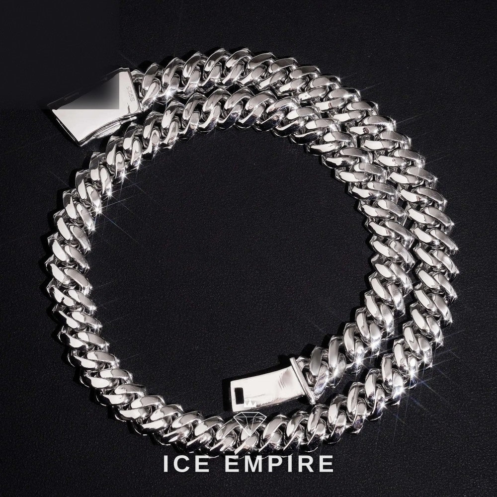 Iced Out Rose Gold Plated Moissanite Cuban Chain