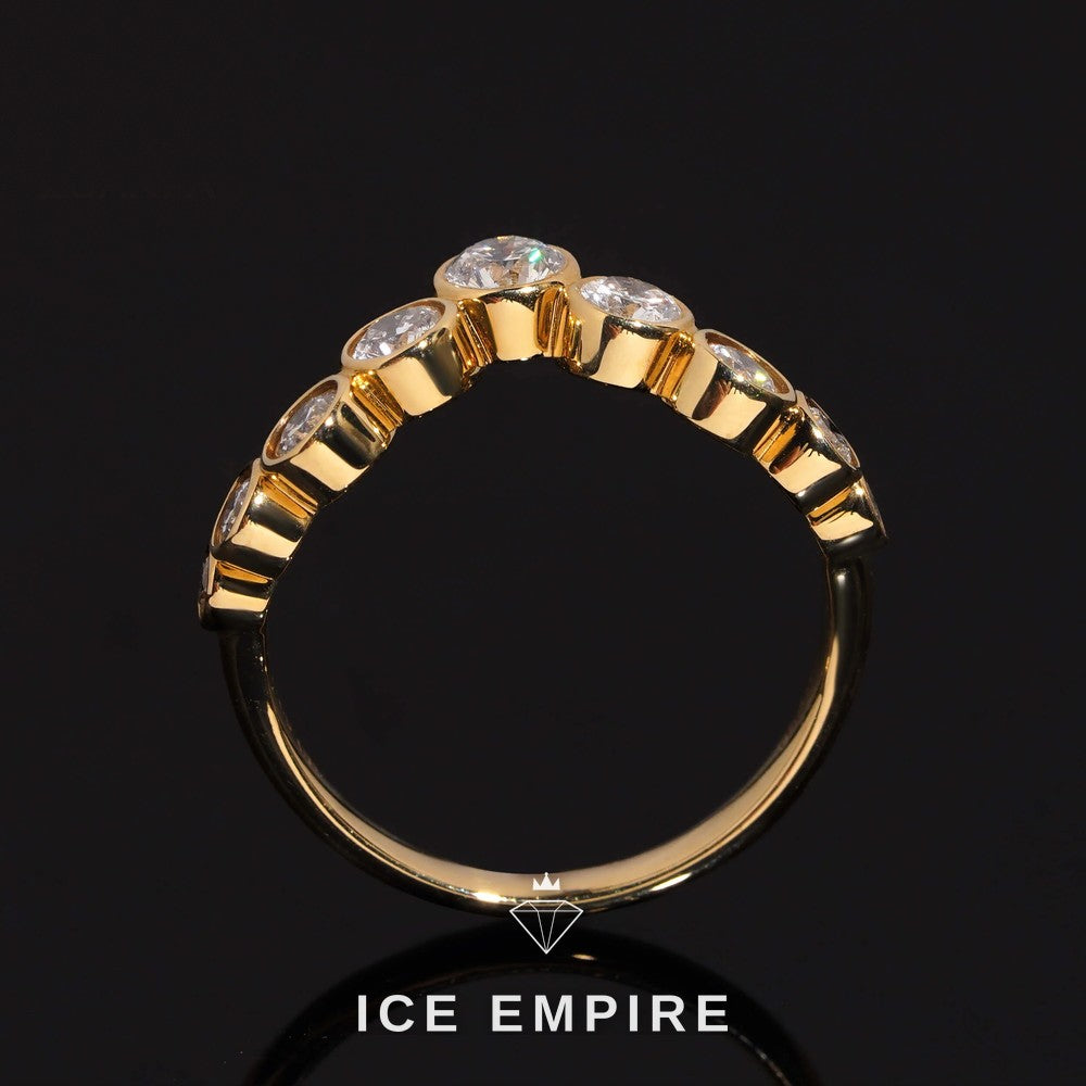 Iced Out 18K Gold Lab Grown Diamond Engagement Ring