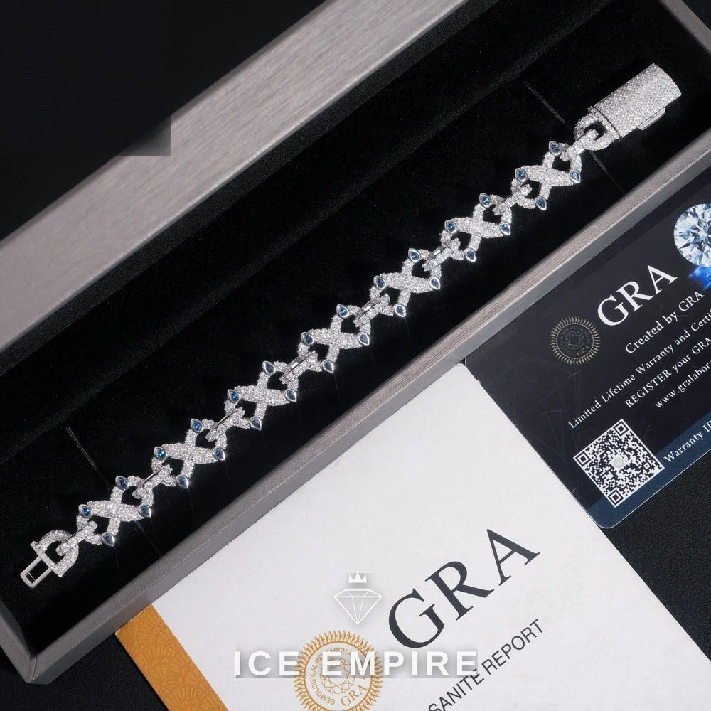 Iced Out 925 Silver Moissanite Cuban Chain