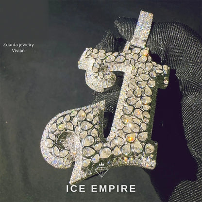 Iced Out Cross 925 Silver Moissanite Pendant