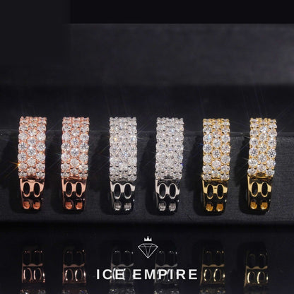 Iced Out 925 Silver Moissanite Stud Earrings
