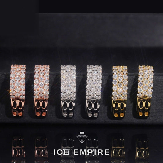 Iced Out 925 Silver Moissanite Stud Earrings