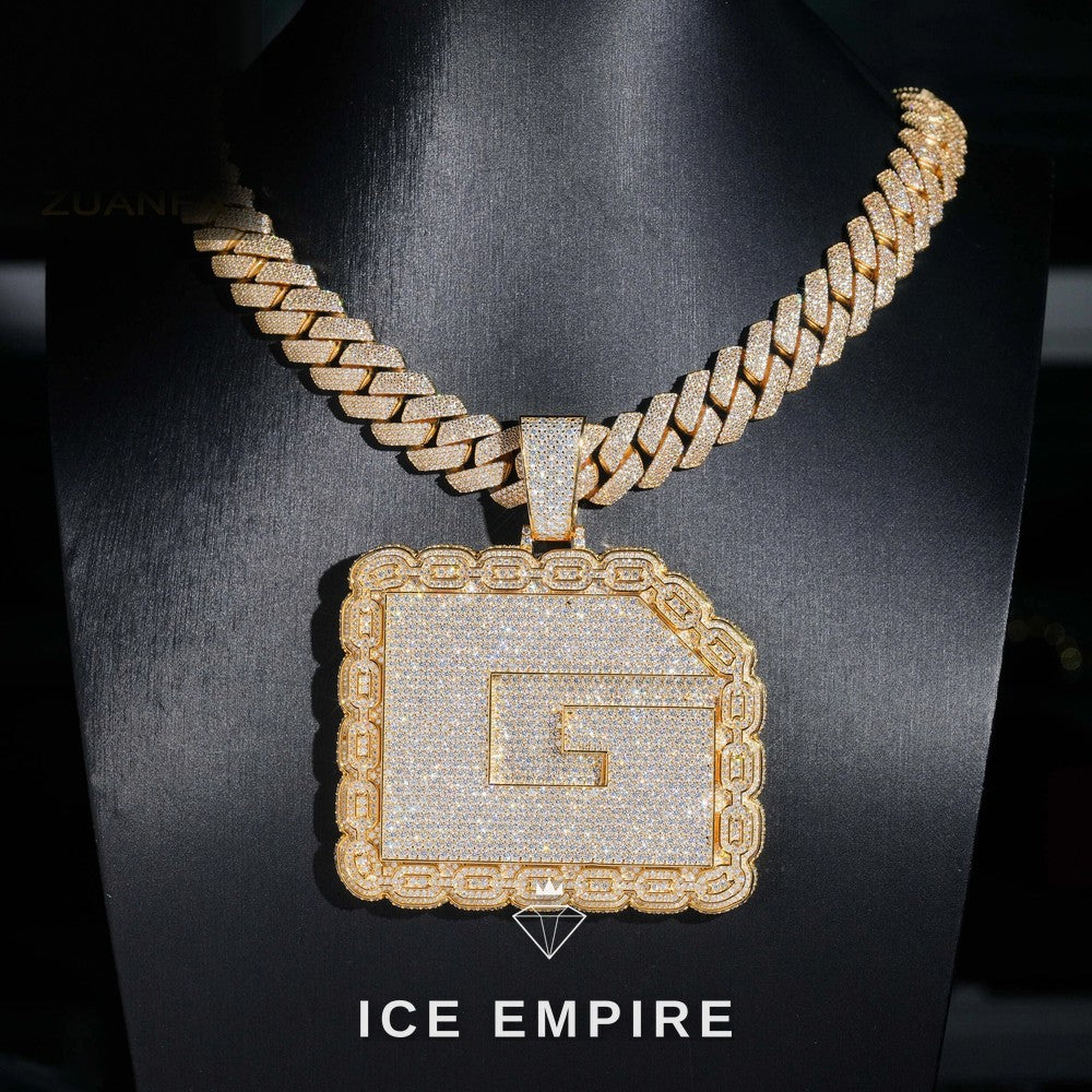 Iced Out Rose Gold Plated Pendant