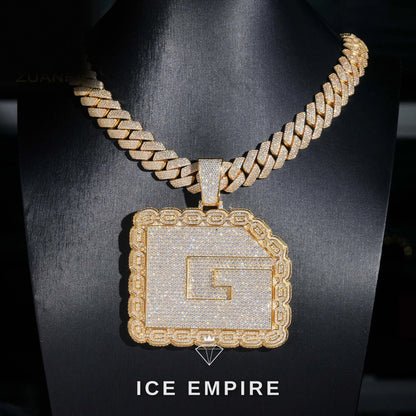 Iced Out Rose Gold Plated Pendant
