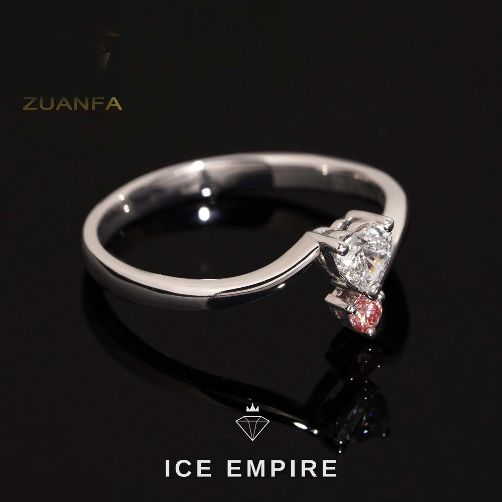 Iced Out Heart Gold Plated Lab Grown Diamond Wedding Band