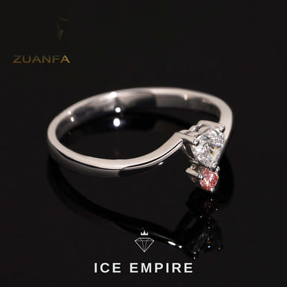 Iced Out Heart Gold Plated Lab Grown Diamond Wedding Band