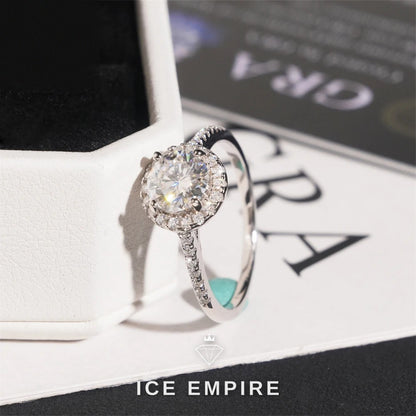 Iced Out Baguette Rose Gold Plated Moissanite Ring