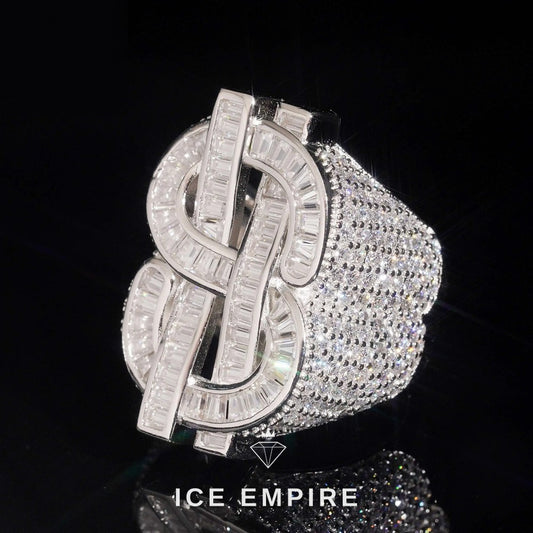 Iced Out 925 Silver Moissanite Ring