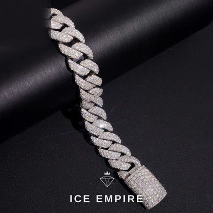 Iced Out Rose Gold Plated Moissanite Cuban Chain