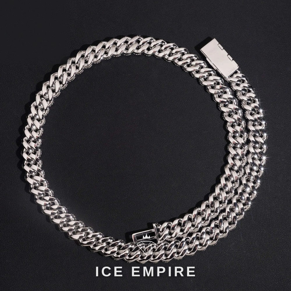Iced Out Rose Gold Plated Moissanite Cuban Chain