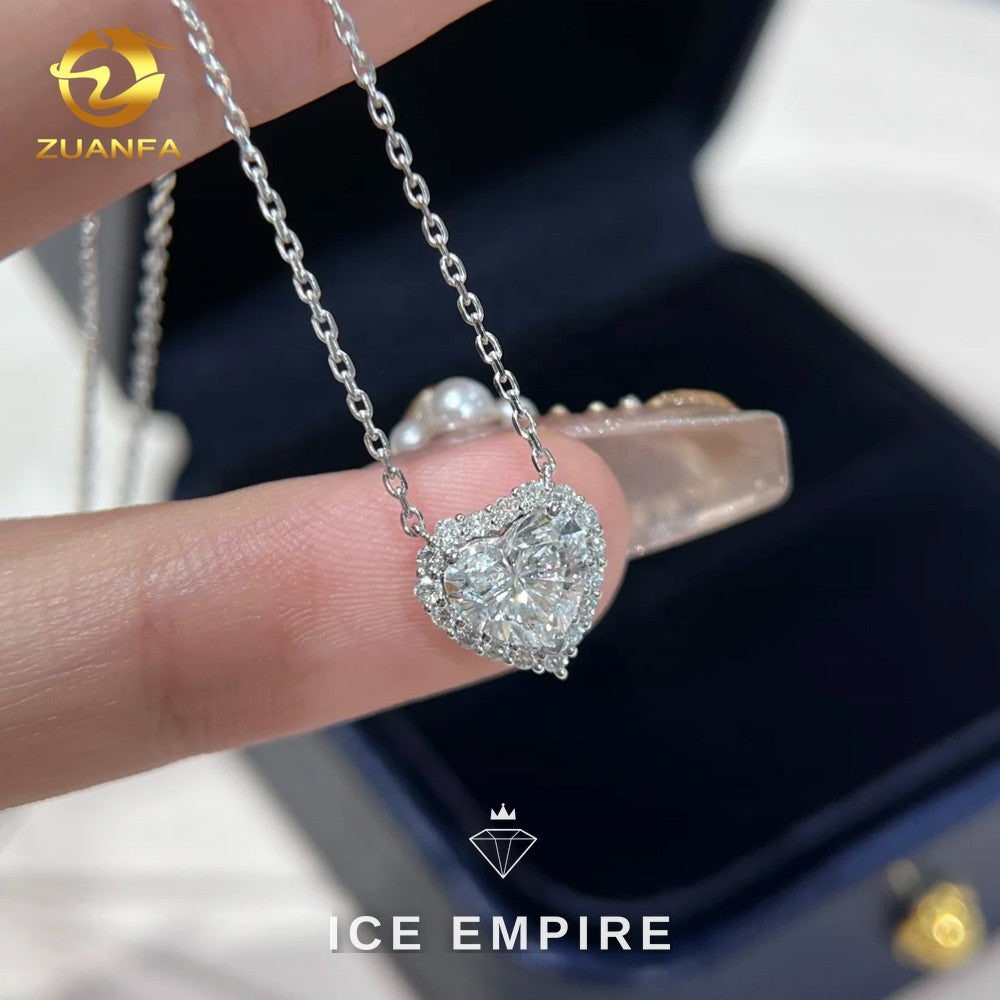 Iced Out Heart Gold Plated Lab Grown Diamond Chain