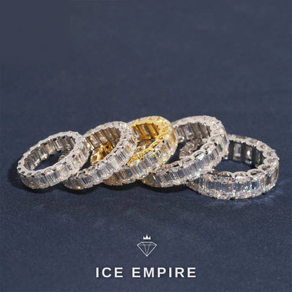 Iced Out 925 Silver Moissanite Engagement Ring