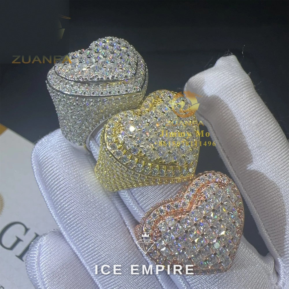 Iced Out Baguette 925 Silver Moissanite Ring