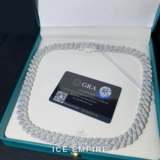 Iced Out Rose Gold Plated Moissanite Cuban Chain