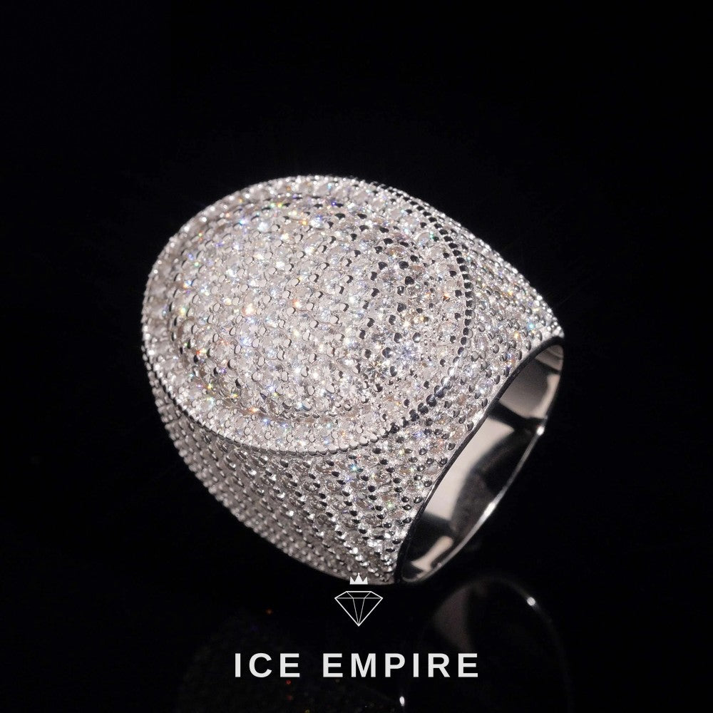 Iced Out 925 Silver Moissanite Ring