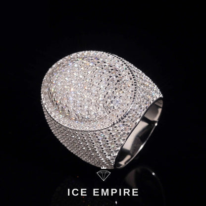 Iced Out 925 Silver Moissanite Ring