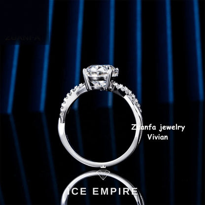 Iced Out 925 Silver Moissanite Ring