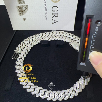 Iced Out Rose Gold Plated Moissanite Cuban Chain