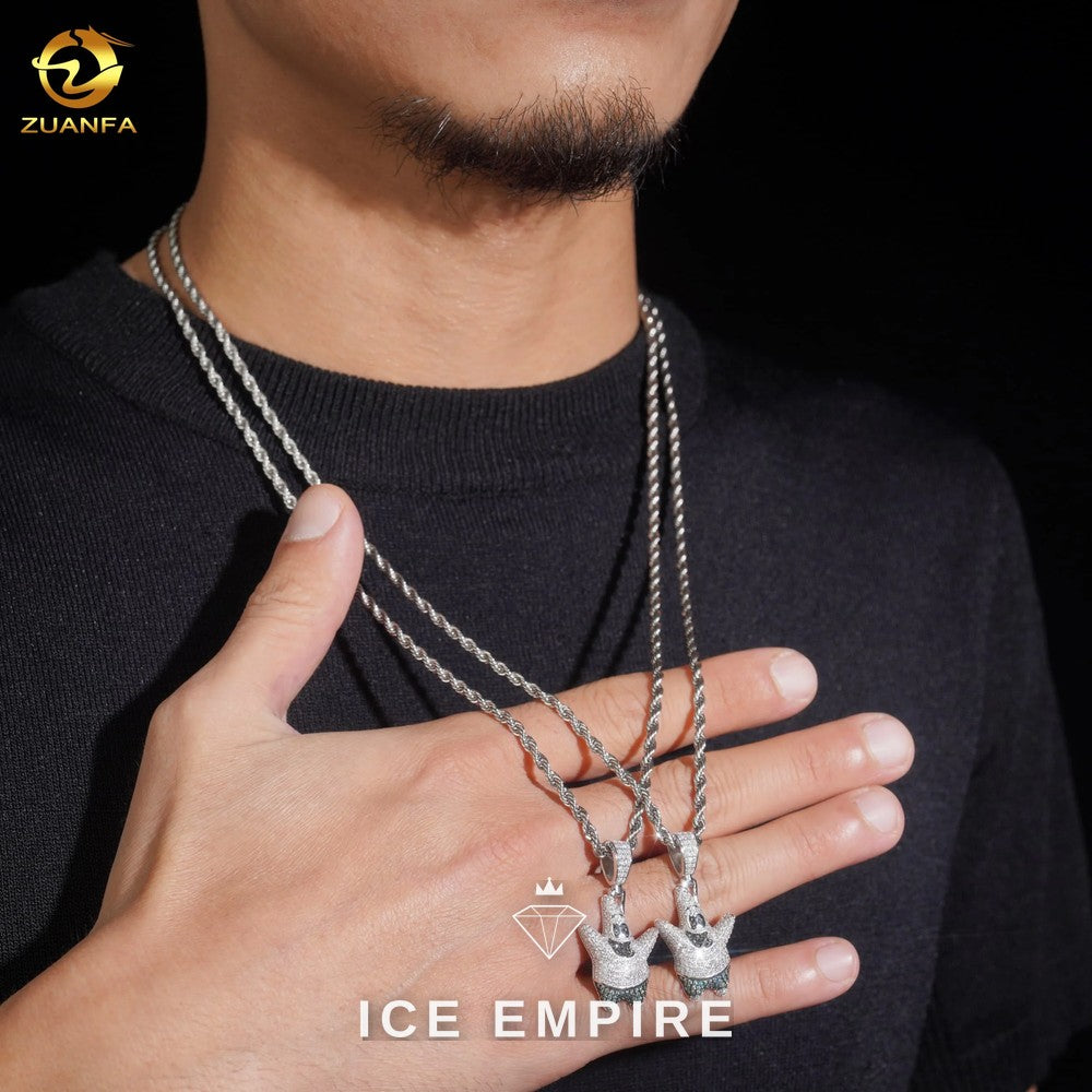Iced Out 925 Silver Moissanite Pendant