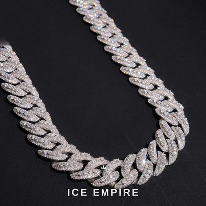 Iced Out Rose Gold Plated Moissanite Cuban Chain