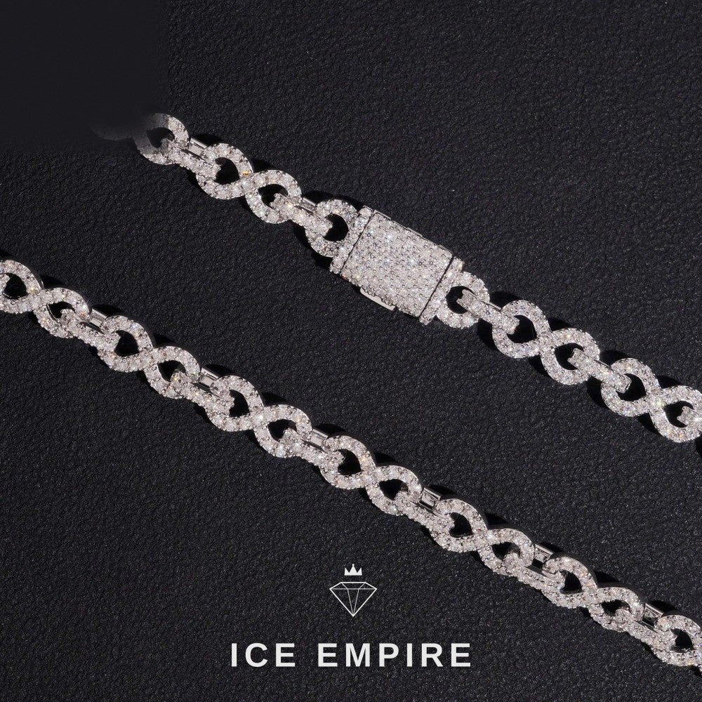 Iced Out Rose Gold Plated Moissanite Cuban Chain