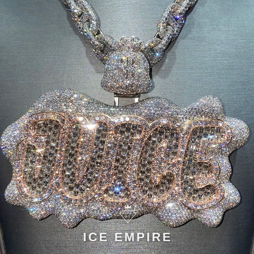 Iced Out 925 Silver Pendant