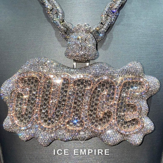 Iced Out 925 Silver Pendant